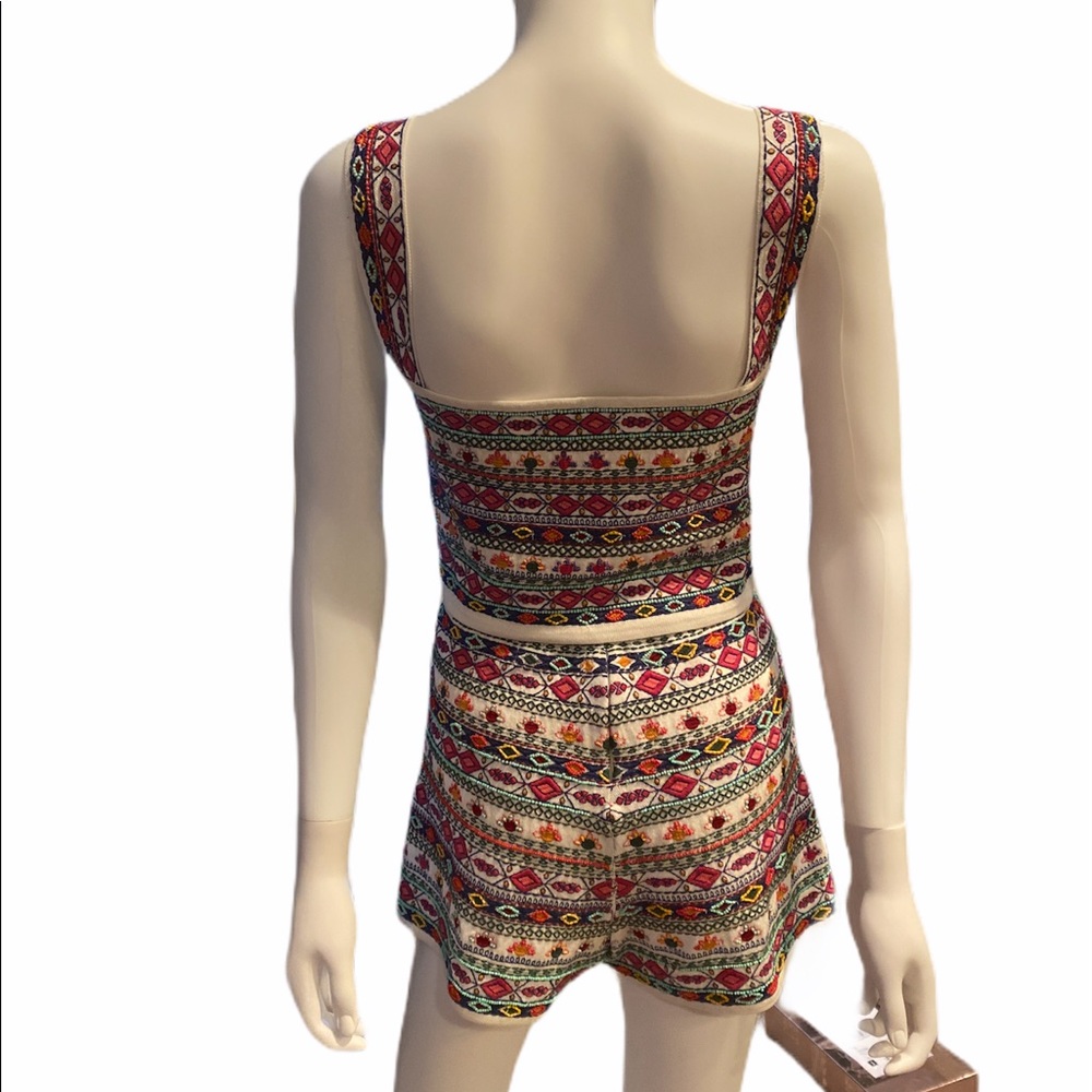 Zara colorful beaded shorts and beaded crop tank - Picture 5 of 8